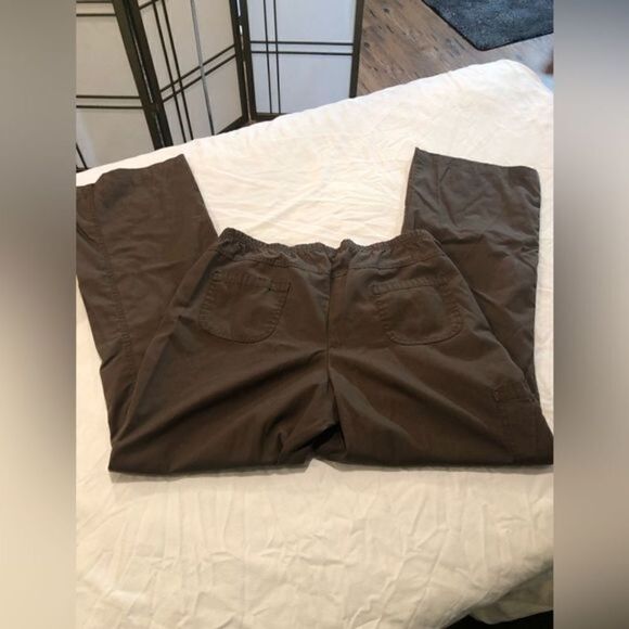 White Cross Chocolate Brown Boot Flare Cargo style Cotton Pants - Picture 13 of 15